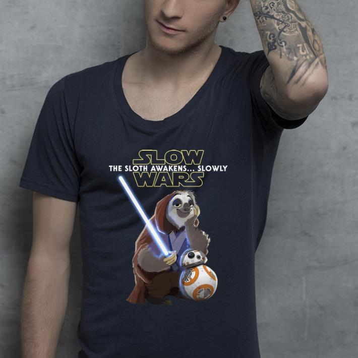 Official The Sloth Awakens Slowly Slow Wars shirt 4 - Official The Sloth Awakens Slowly Slow Wars shirt