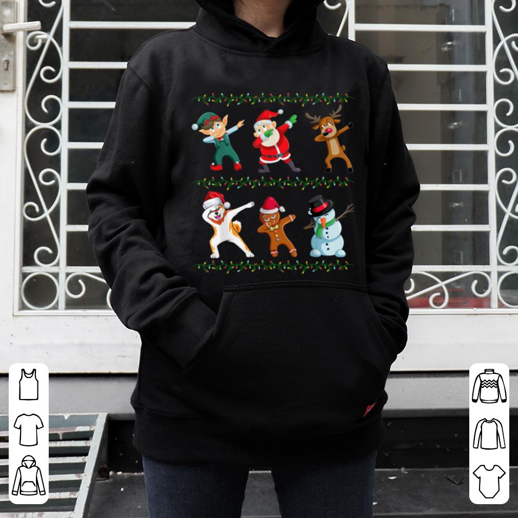 Original Funny Dabbing Santa Akita And Friends Christmas shirt 4 - Original Funny Dabbing Santa Akita And Friends Christmas shirt