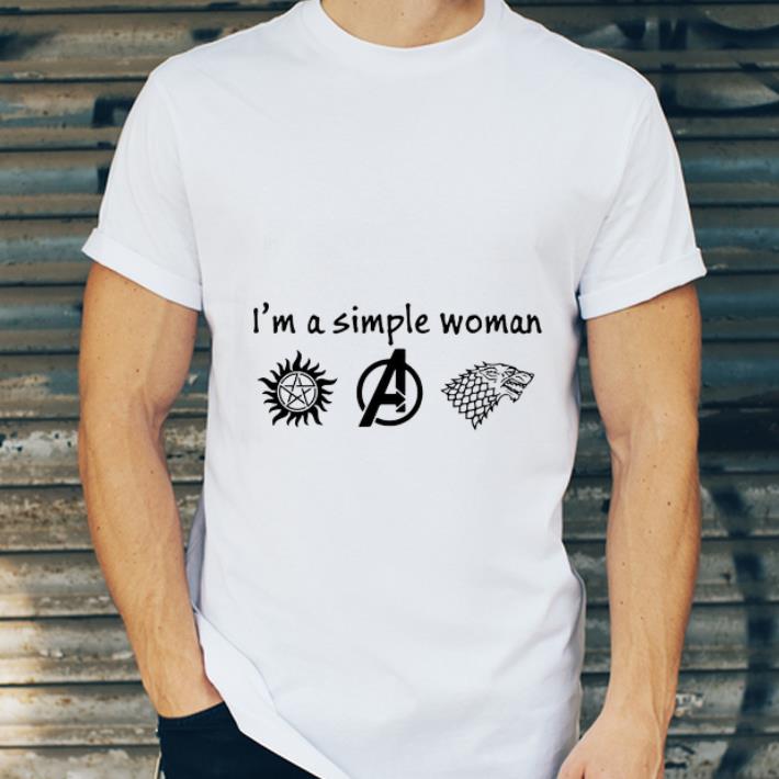 Original I m A Simple Woman Supernatural Avengers And House Stark shirt 4 - Original I’m A Simple Woman Supernatural Avengers And House Stark shirt