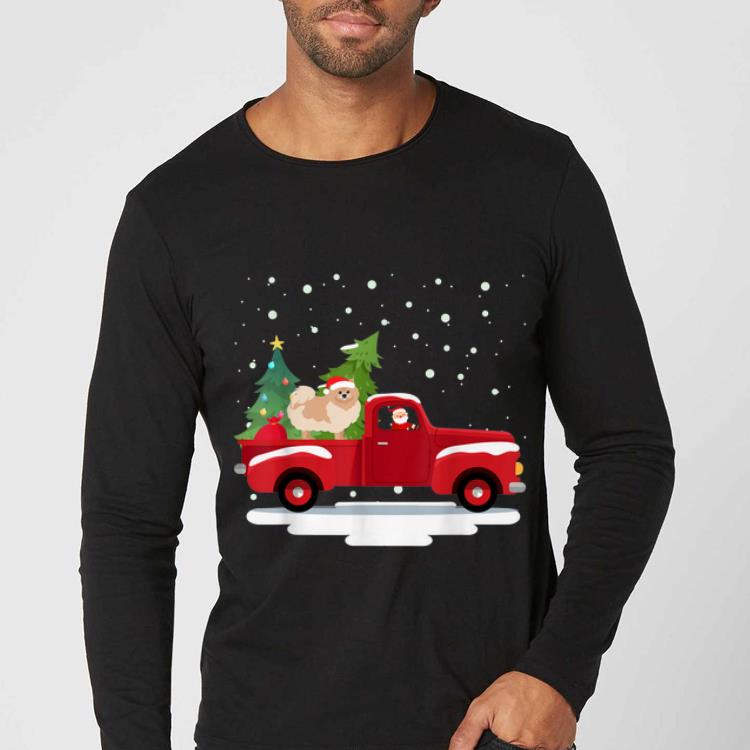 Original Santa Claus With Pomeranian Driving Red Truck Christmas Gift shirt 4 - Original Santa Claus With Pomeranian Driving Red Truck Christmas Gift shirt