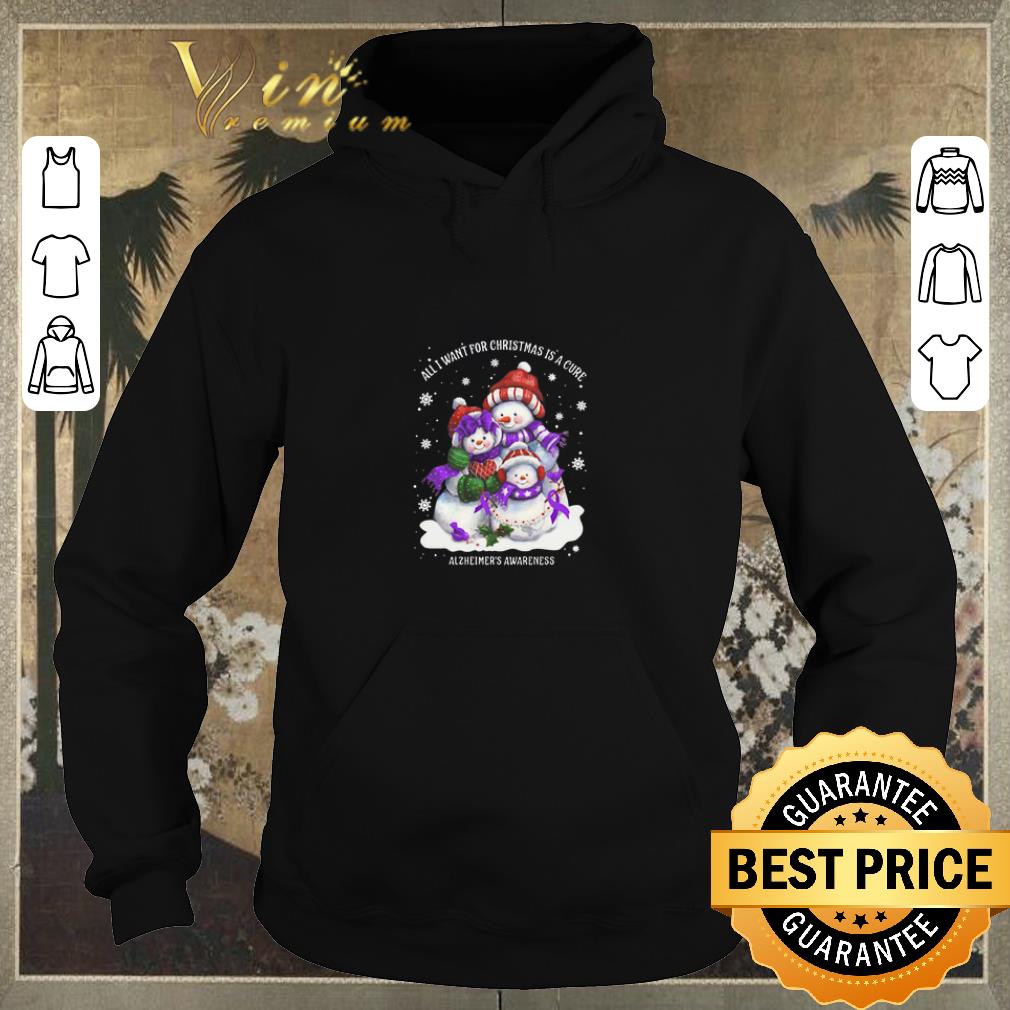 Original Snowman all I want for Christmas is a cure Alzheimer's Awareness shirt sweater Original Snowman all I want for Christmas is a cure Alzheimer s Awareness shirt sweater 4 - Original Snowman all I want for Christmas is a cure Alzheimer's Awareness shirt sweater