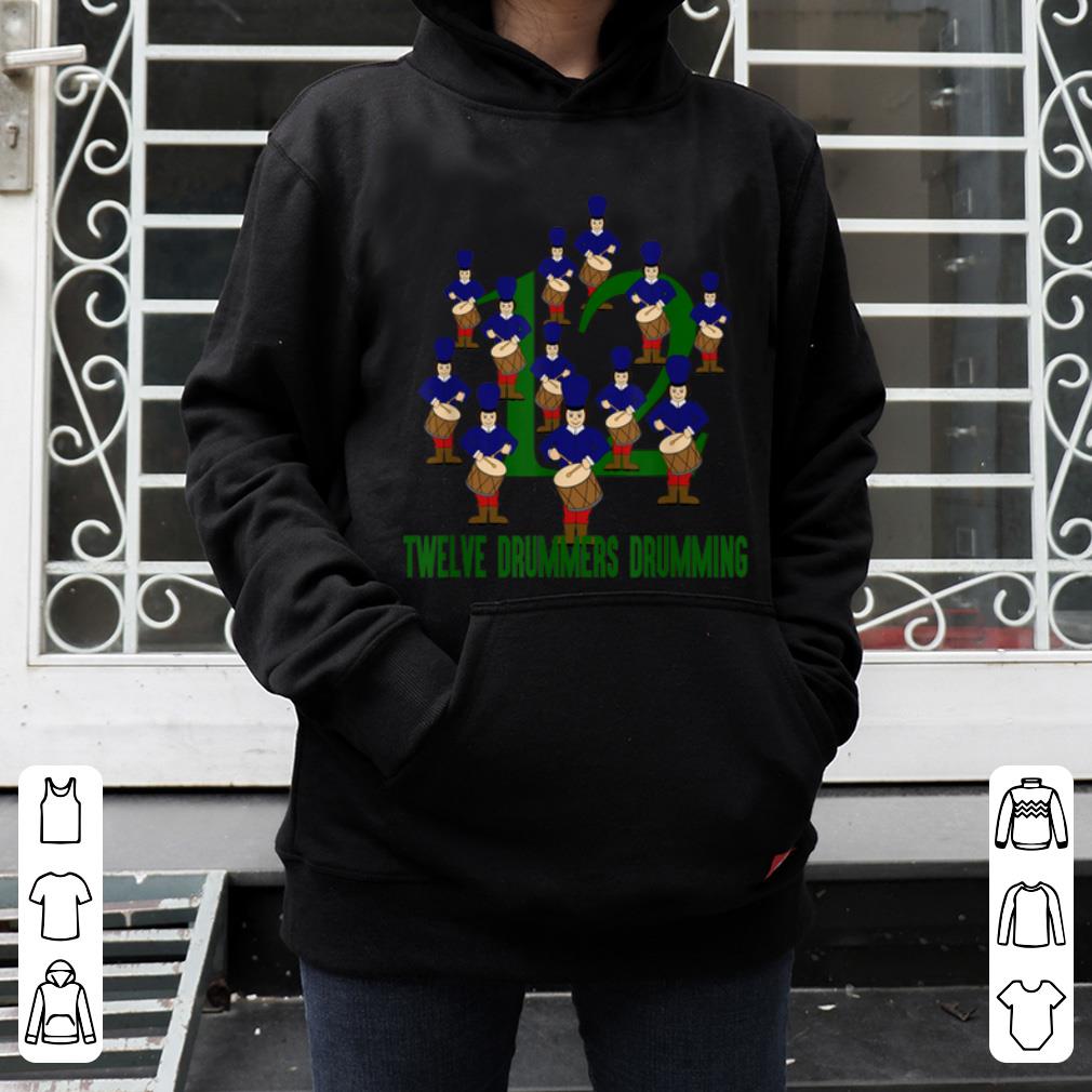 Original Twelve Drummers Drumming Song 12 Days Christmas Tee shirt 4 - Original Twelve Drummers Drumming Song 12 Days Christmas Tee shirt