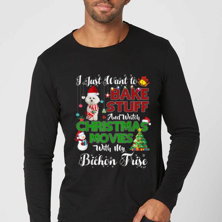 Original Watch Christmas Movies With my scaft Bichon frise shirt 4 - Original Watch Christmas Movies With my scaft Bichon frise shirt