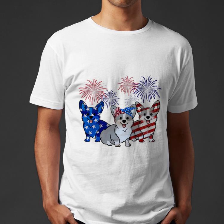 Premium Blue White And Red Corgis Dog American Flag shirt 4 - Premium Blue White And Red Corgis Dog American Flag shirt