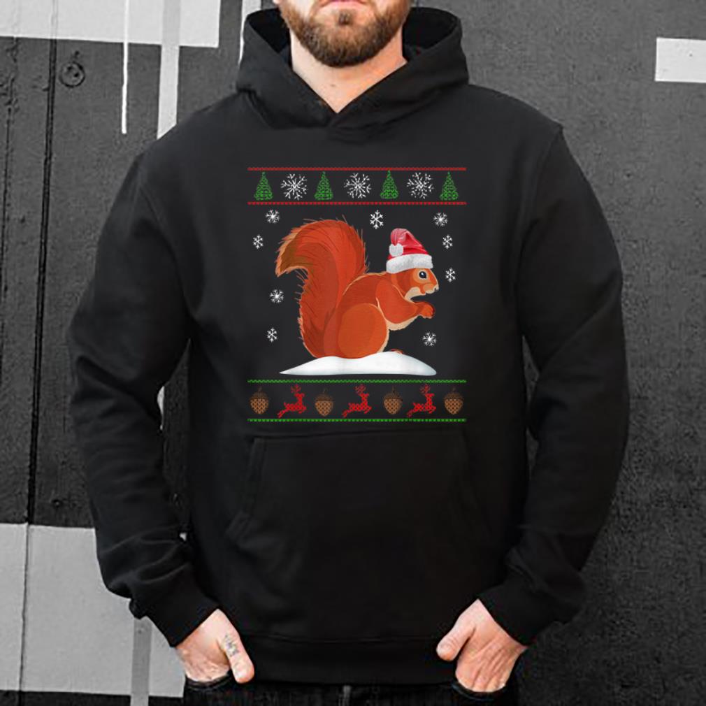 Premium Cute Squirrel Santa s Hat Ugly Christmas Sweater Tee Xmas shirt 4 - Premium Cute Squirrel Santa's Hat Ugly Christmas Sweater Tee Xmas shirt