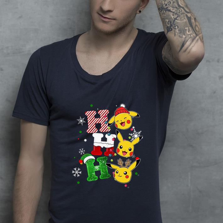 Premium Ho ho ho Santa Pikachu christmas shirt 4 - Premium Ho ho ho Santa Pikachu christmas shirt