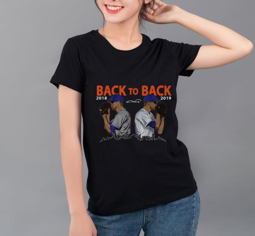 Premium Jacob deGrom New York Mets Back to Back signatures shirt 4 - Premium Jacob deGrom New York Mets Back to Back signatures shirt