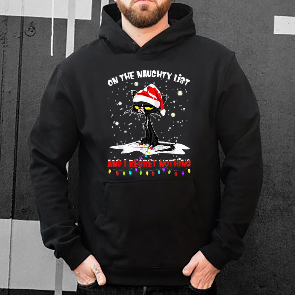 Premium Santa Cat I m On The Naughty List And I Regret Nothing shirt 4 - Premium Santa Cat I'm On The Naughty List And I Regret Nothing shirt