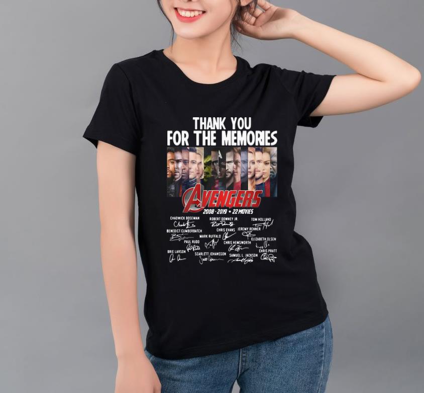 Premium Thank You For The Memories Avengers 2008 2019 22 Movies Signatures shirt 4 - Premium Thank You For The Memories Avengers 2008-2019 22 Movies Signatures shirt