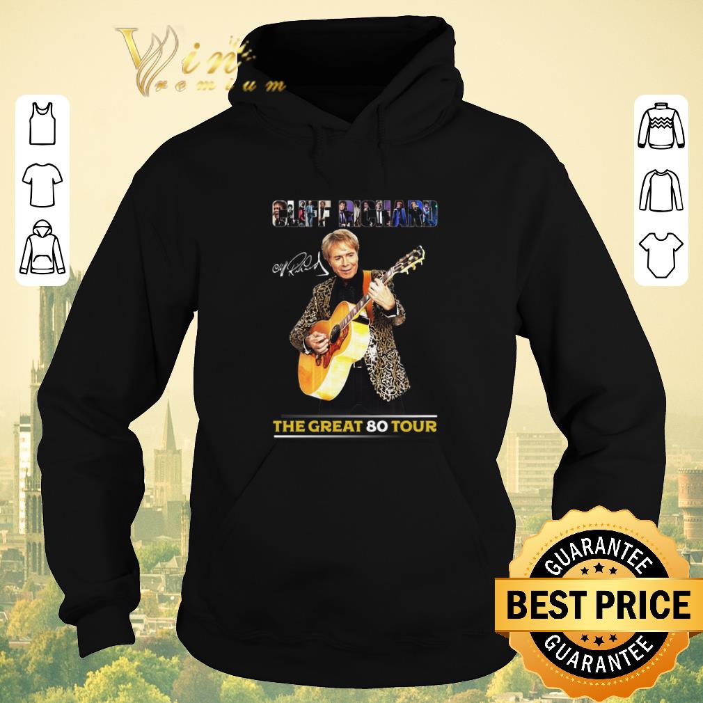 Pretty Cliff Richard signature the great 80 tour shirt sweater Pretty Cliff Richard signature the great 80 tour shirt sweater 4 - Pretty Cliff Richard signature the great 80 tour shirt sweater