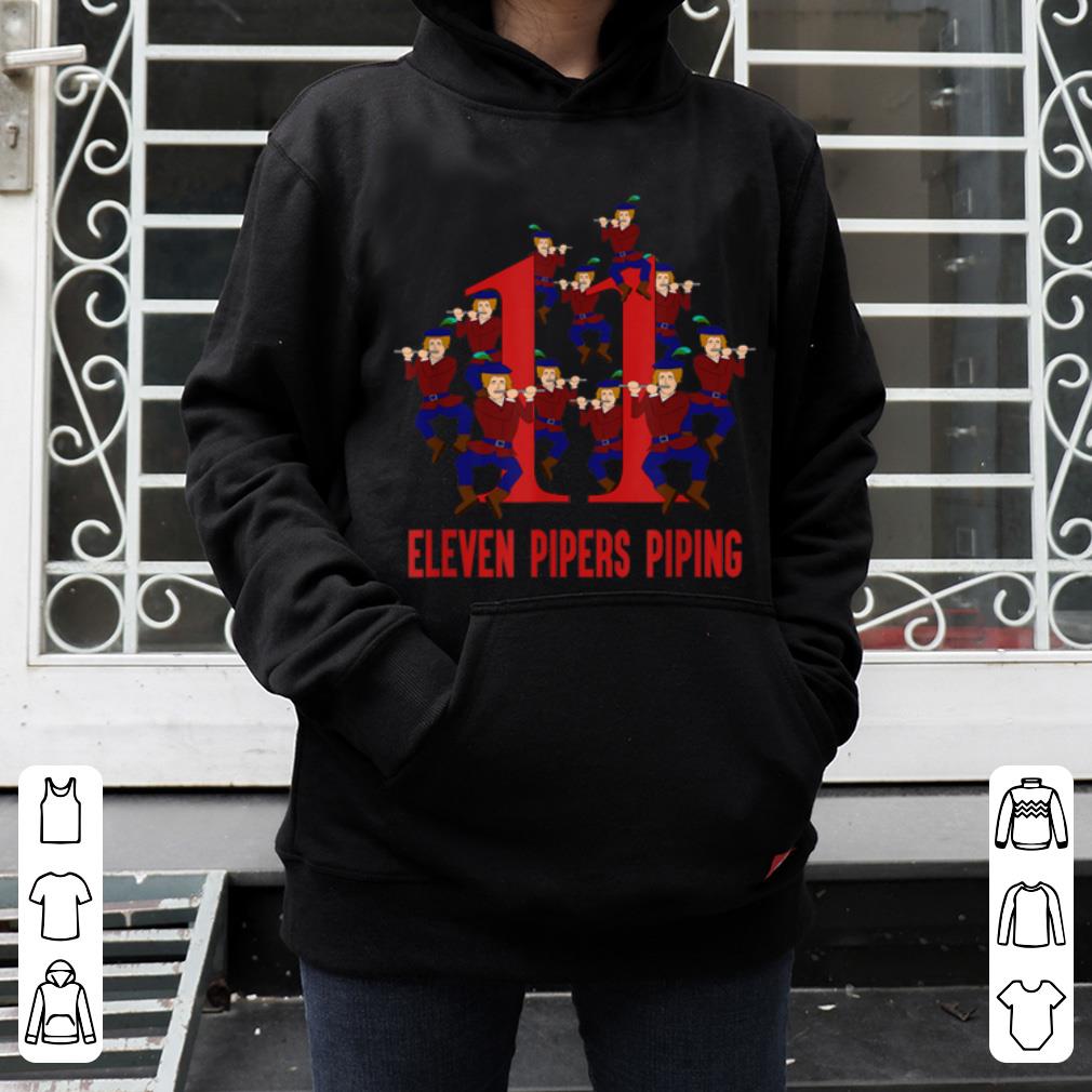 Pretty Eleven Pipers Piping Song 12 Days Christmas Tee shirt 4 - Pretty Eleven Pipers Piping Song 12 Days Christmas Tee shirt