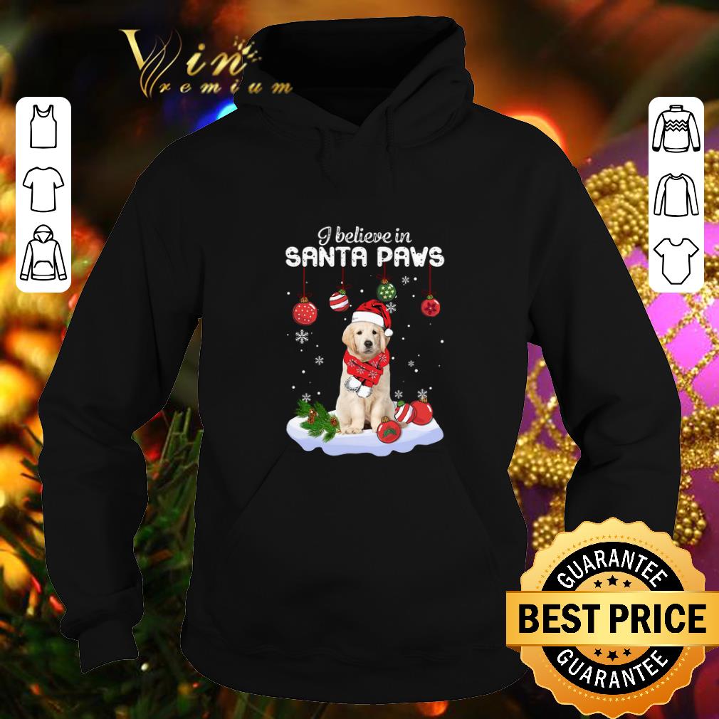 Pretty Golden Retriever I believe in Santa Paws Christmas shirt Pretty Golden Retriever I believe in Santa Paws Christmas shirt 4 - Pretty Golden Retriever I believe in Santa Paws Christmas shirt