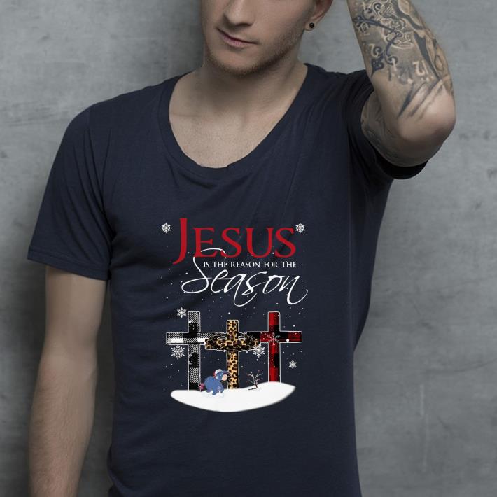 Pretty Jesus Is The Reason For The Season Eeyore cross shirt 4 - Pretty Jesus Is The Reason For The Season Eeyore cross shirt