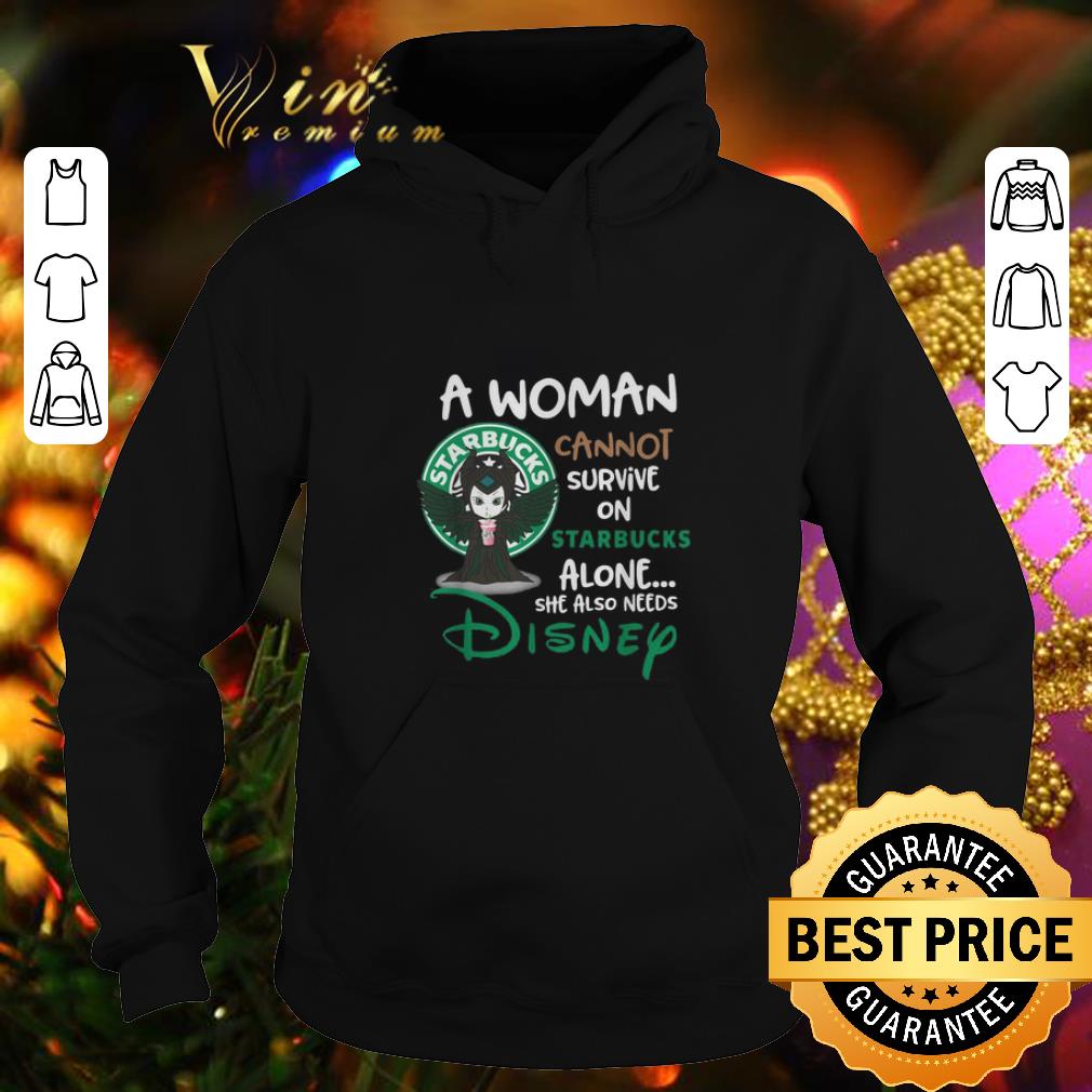 Pretty Maleficent a woman cannot survive on Starbucks alone Disney shirt 4 - Pretty Maleficent a woman cannot survive on Starbucks alone Disney shirt
