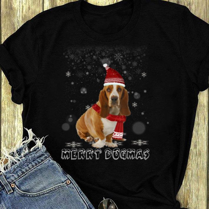 Pretty Merry Dogmas Basset Hound dog Snow Christmas Eve Xmas shirt 4 - Pretty Merry Dogmas Basset Hound dog Snow Christmas Eve Xmas shirt