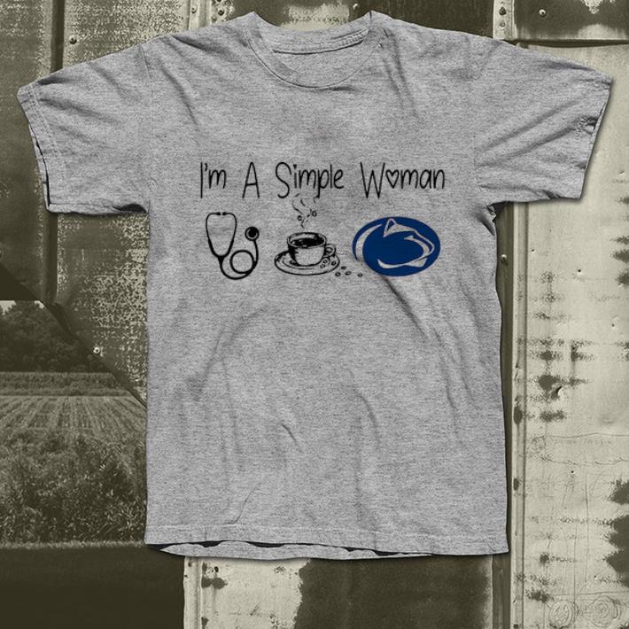 Pretty Simple Woman Nurse Coffee And Penn State University shirt 4 - Pretty Simple Woman Nurse Coffee And Penn State University shirt