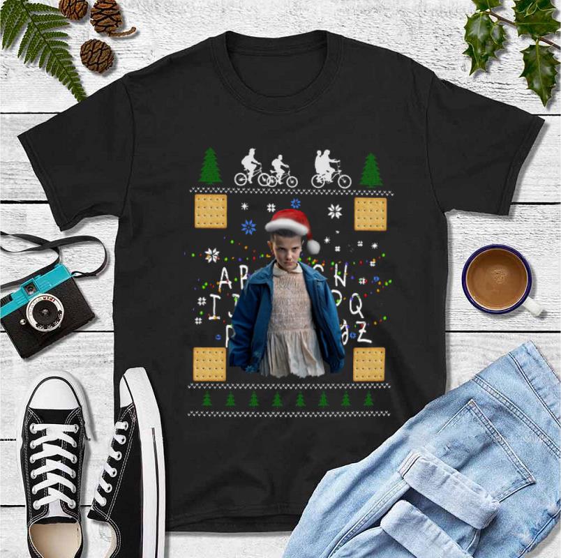 Pretty Stranger Things Eleven ugly christmas shirt 4 - Pretty Stranger Things Eleven ugly christmas shirt
