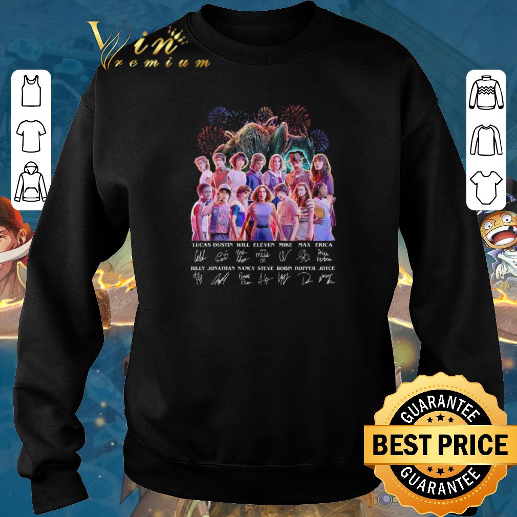 Pretty Stranger Things all character signatures Lucas Dustin Will Eleven shirt sweater 2019 4 - Pretty Stranger Things all character signatures Lucas Dustin Will Eleven shirt sweater 2019
