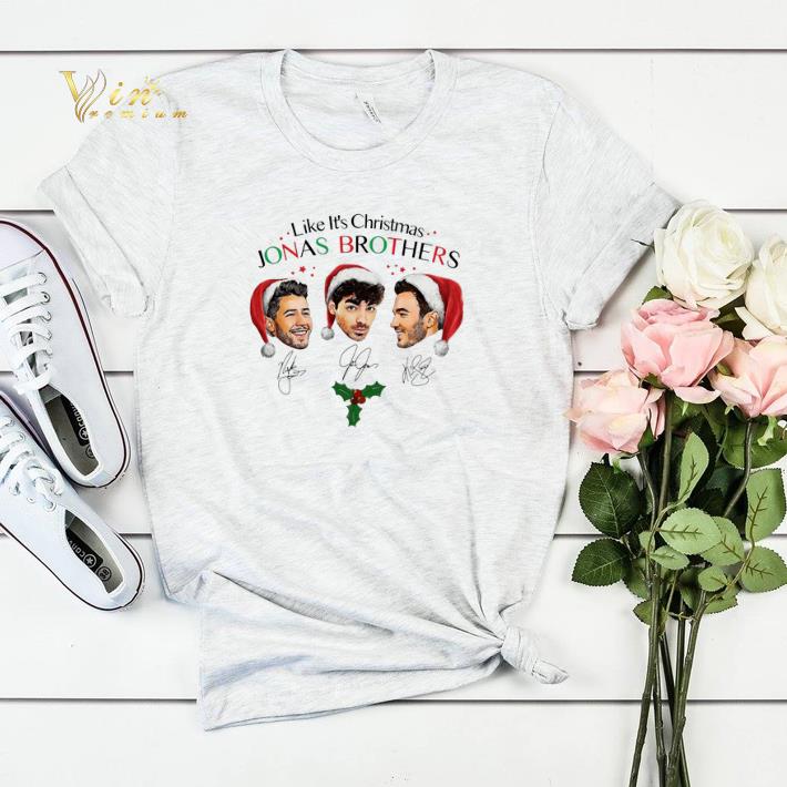 Signatures Like it s Christmas Jonas Brothers shirt 4 - Signatures Like it's Christmas Jonas Brothers shirt