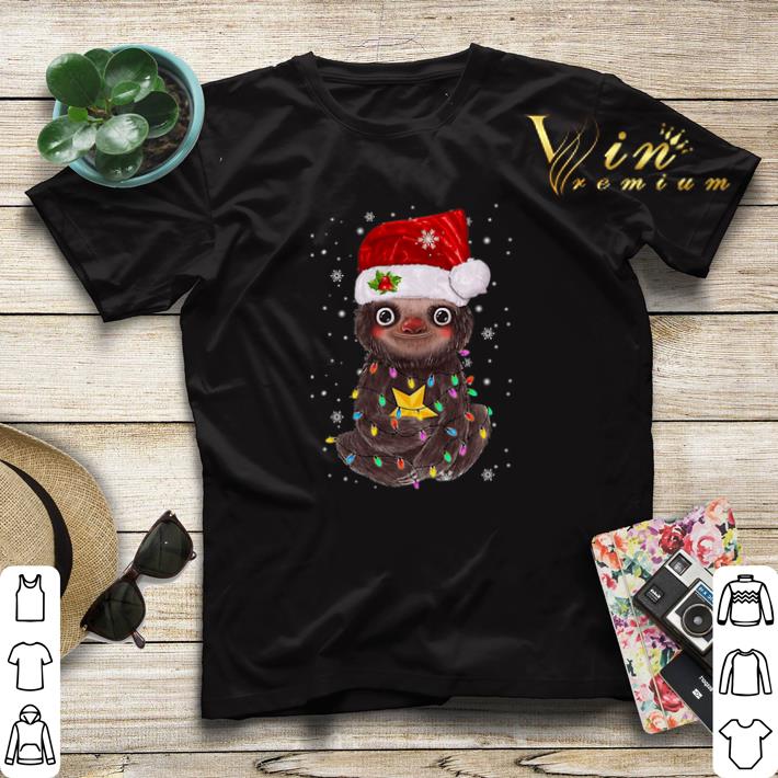 Sloth Santa Christmas Light shirt sweater Sloth Santa Christmas Light shirt sweater 4 - Sloth Santa Christmas Light shirt sweater