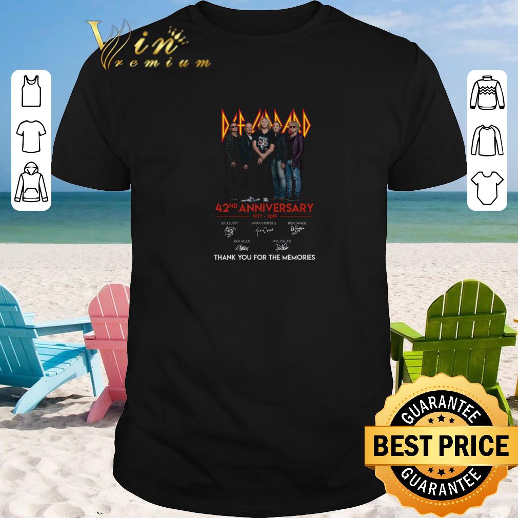 Top Def Leppard 42nd anniversary 1977 2019 signatures shirt sweater 2019 1 - Top Def Leppard 42nd anniversary 1977-2019 signatures shirt sweater 2019