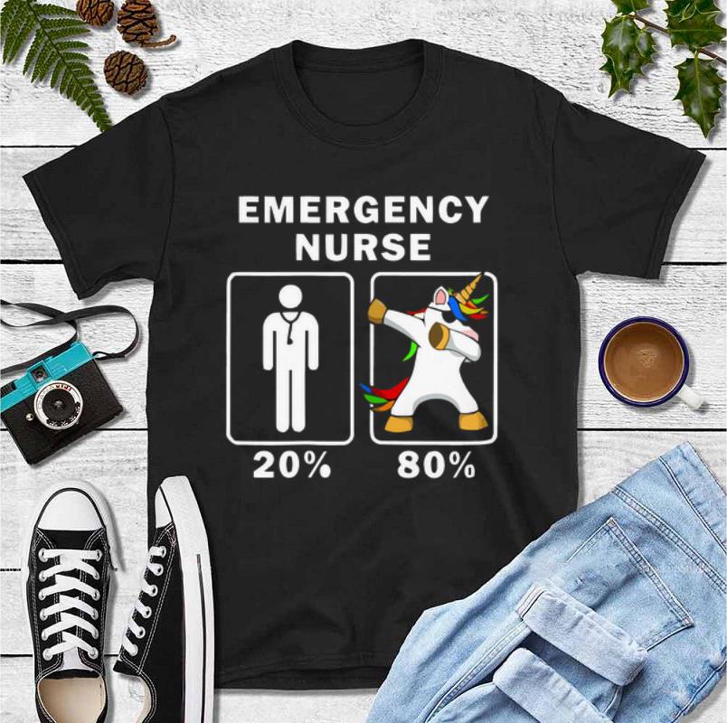 Top Emergency Nurse Unicorn Dabbing 20 80 shirt 4 - Top Emergency Nurse Unicorn Dabbing 20% 80% shirt