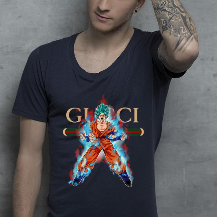 Top Goku Super Saiyan Blue Gucci shirt 4 - Top Goku Super Saiyan Blue Gucci shirt
