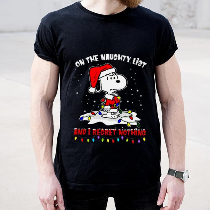 Top Snoopy On The Naughty List And I Regret Nothing Christmas shirt 4 - Top Snoopy On The Naughty List And I Regret Nothing Christmas shirt