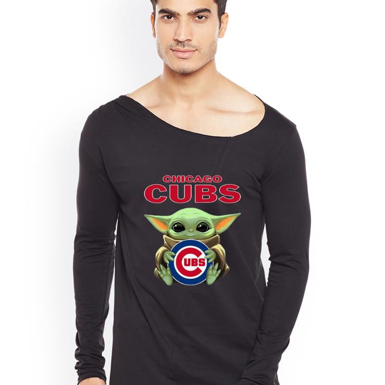 Awesome Baby Yoda hug CHicago Cubs shirt 4 - Awesome Baby Yoda hug CHicago Cubs shirt