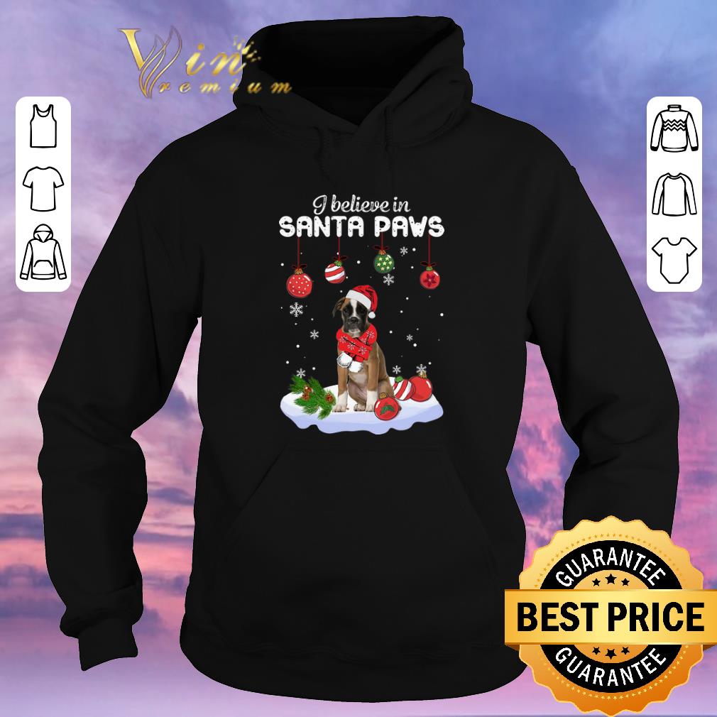 Awesome Boxer i believe in Santa paws Christmas shirt 4 - Awesome Boxer i believe in Santa paws Christmas shirt