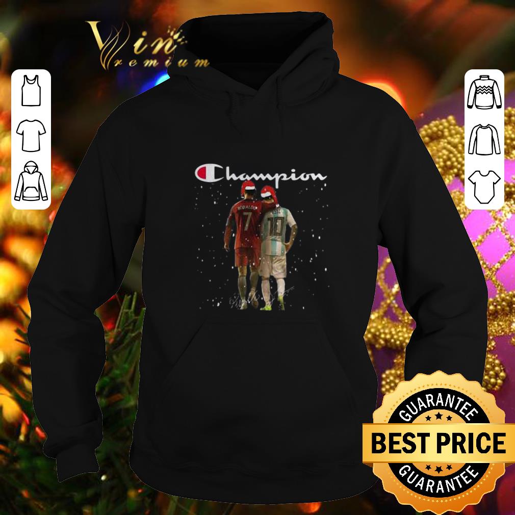 Awesome Champion Santa Cr Ronaldo And Messi Christmas shirt 4 - Awesome Champion Santa Cr Ronaldo And Messi Christmas shirt