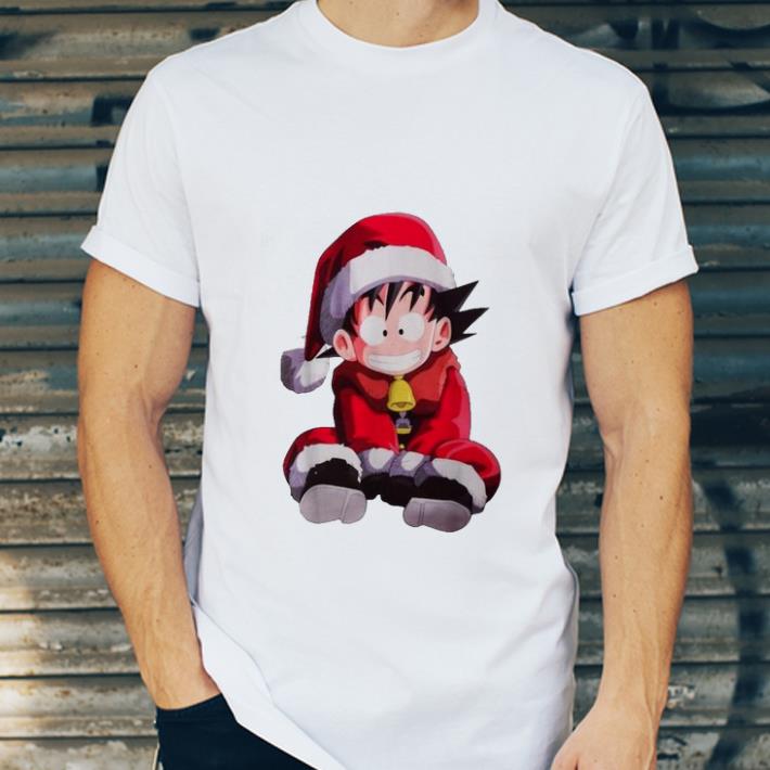 Awesome Christmas Goku Boy white canvas shirt 4 - Awesome Christmas Goku Boy white canvas shirt