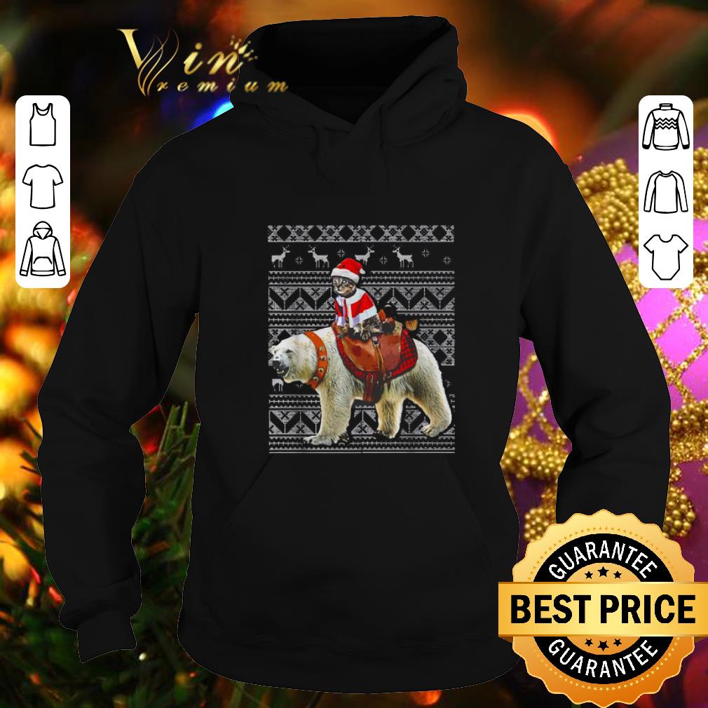 Awesome Crazy Cat riding white Bear ugly Christmas sweater Awesome Crazy Cat riding white Bear ugly Christmas sweater 4 - Awesome Crazy Cat riding white Bear ugly Christmas sweater