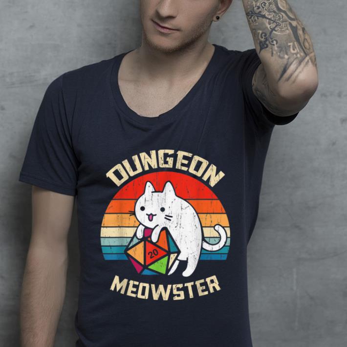 Awesome Dungeon Meowster Cat Lover D20 Rpg Vintage shirt 4 - Awesome Dungeon Meowster Cat Lover D20 Rpg Vintage shirt