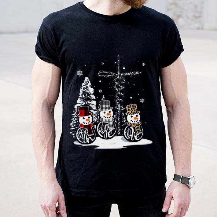 Awesome Faith Hope Love Snowman Christmas Jesus shirt 4 - Awesome Faith Hope Love Snowman Christmas Jesus shirt