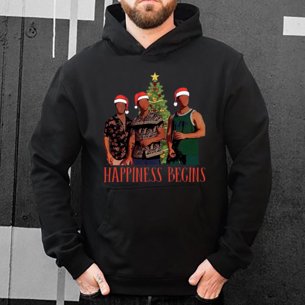 Awesome Jonas Brother Santa Happiness Begins Merry Christmas shirt 4 - Awesome Jonas Brother Santa Happiness Begins Merry Christmas shirt