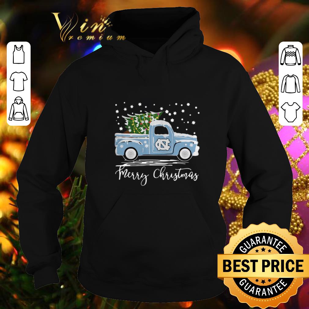 Awesome North Carolina Tar Heels Pickup Truck Merry Christmas shirt 4 - Awesome North Carolina Tar Heels Pickup Truck Merry Christmas shirt