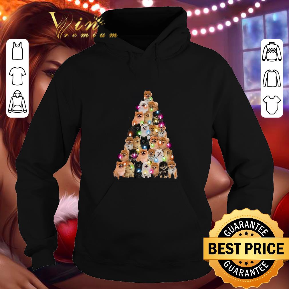 Awesome Pomeranian dogs lights Christmas tree shirt 4 - Awesome Pomeranian dogs lights Christmas tree shirt
