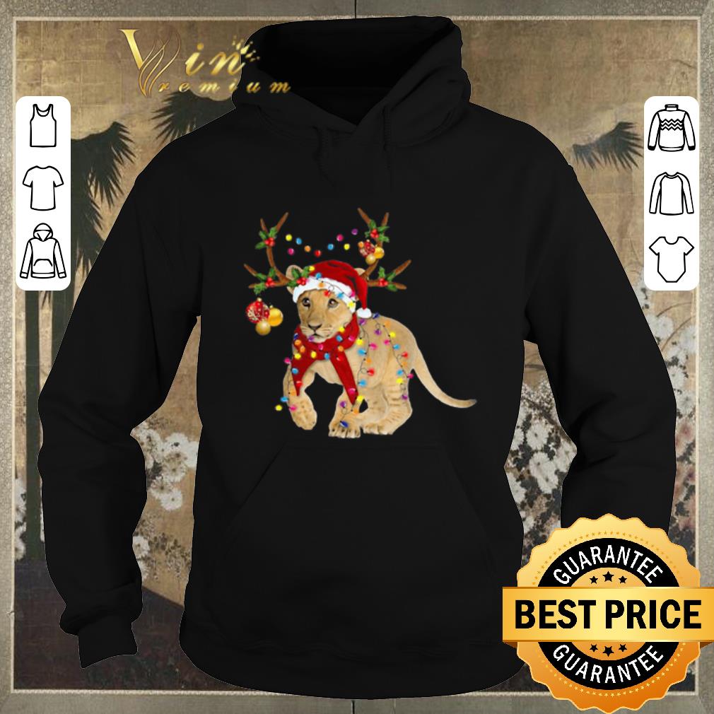 Awesome Santa Lion Reindeer Christmas Light shirt sweater 4 - Awesome Santa Lion Reindeer Christmas Light shirt sweater