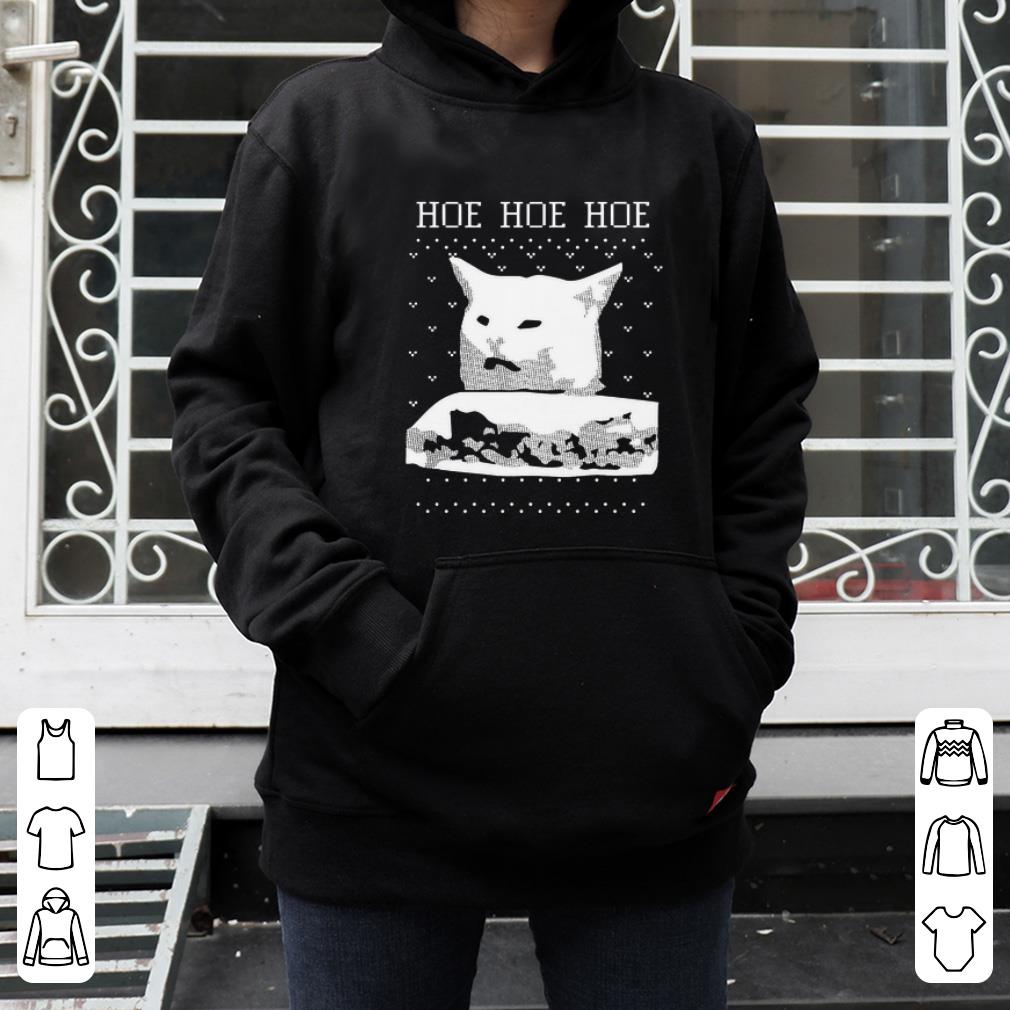 Awesome Woman Yelling Cat Hoe hoe hoe ugly christmas shirt 4 - Awesome Woman Yelling Cat Hoe hoe hoe ugly christmas shirt