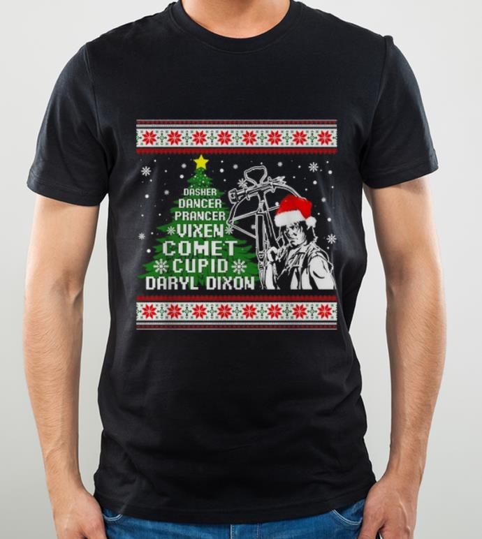 Beautiful Dasher dancer prancer vixen comet cupid Daryl Dixon Christmas shirt 4 - Beautiful Dasher dancer prancer vixen comet cupid Daryl Dixon Christmas shirt