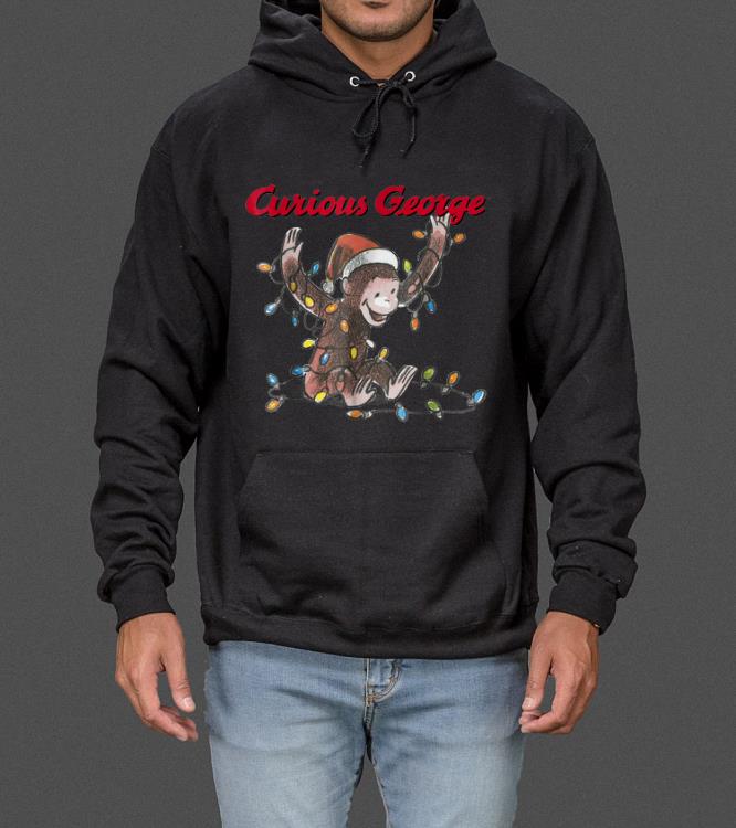 Curious George Christmas Lights Graphic sweater 4 - Curious George Christmas Lights Graphic sweater