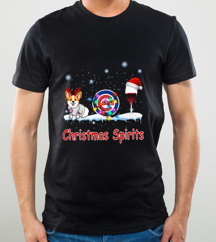 Funny Corgi Chicago Cubs Christmas and wine spirits shirt 4 - Funny Corgi Chicago Cubs Christmas and wine spirits shirt