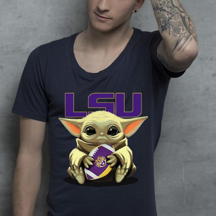 Funny Star Wars Football Baby Yoda Hug LSU Tigers shirt 4 - Funny Star Wars Football Baby Yoda Hug LSU Tigers shirt