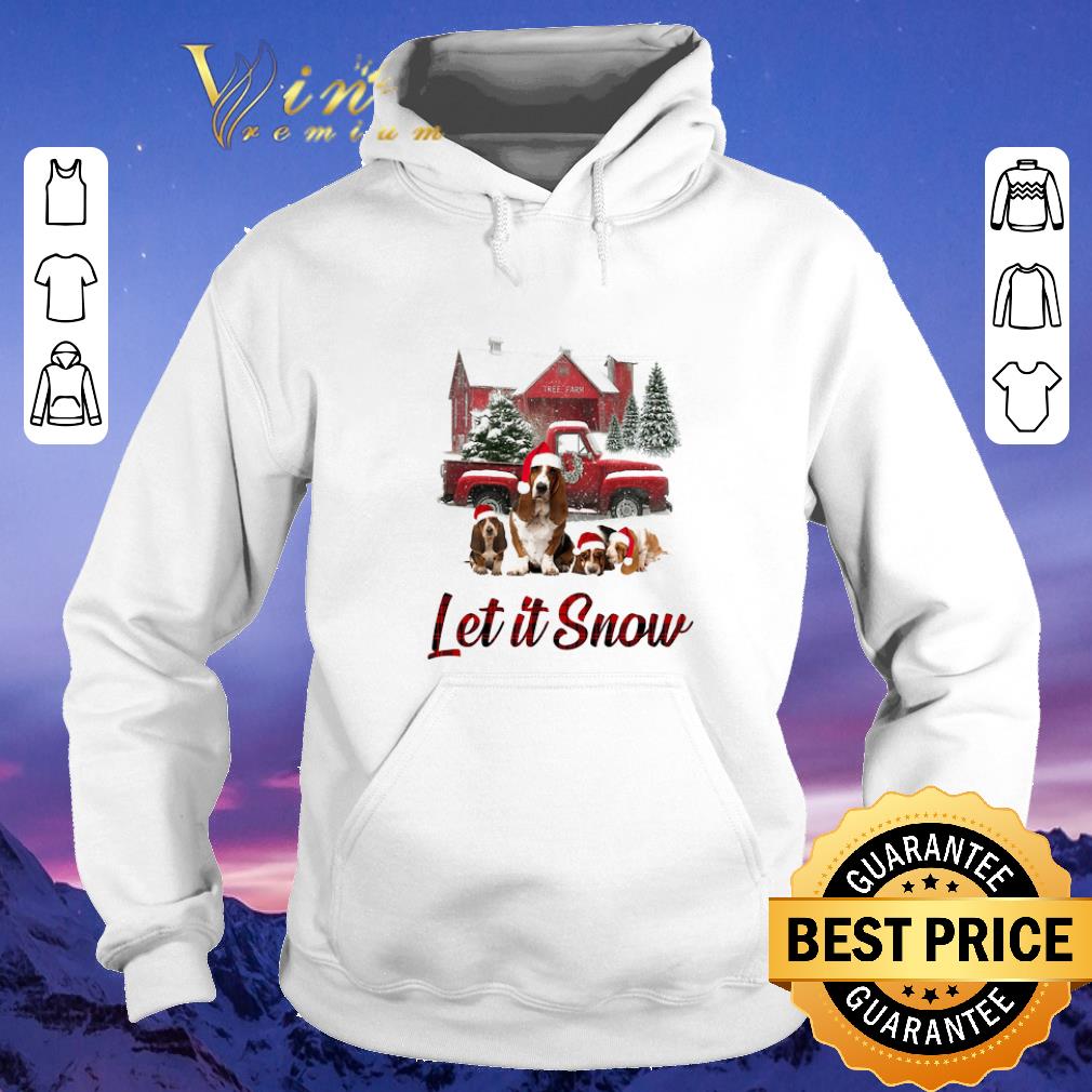 Funny christmas basset hound let it snow shirt Funny christmas basset hound let it snow shirt 4 - Funny christmas basset hound let it snow shirt