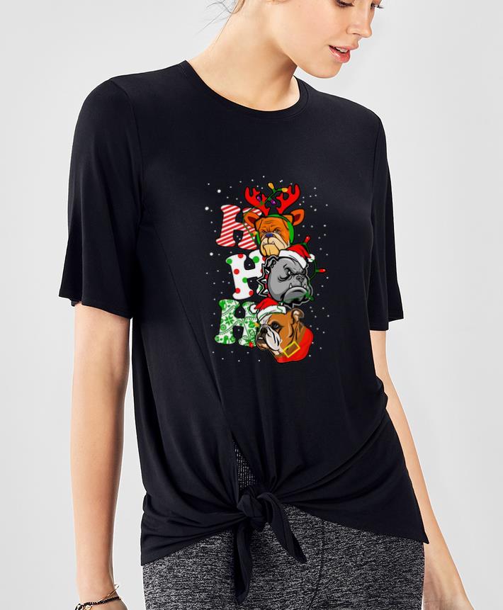 Hot Bulldog Santa Ho Ho Ho Christmas shirt 4 - Hot Bulldog Santa Ho Ho Ho Christmas shirt