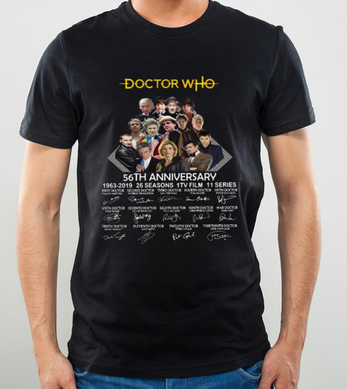 Hot Doctor Who 56th Anniversary 1963 2019 signatures shirt 4 - Hot Doctor Who 56th Anniversary 1963 2019 signatures shirt
