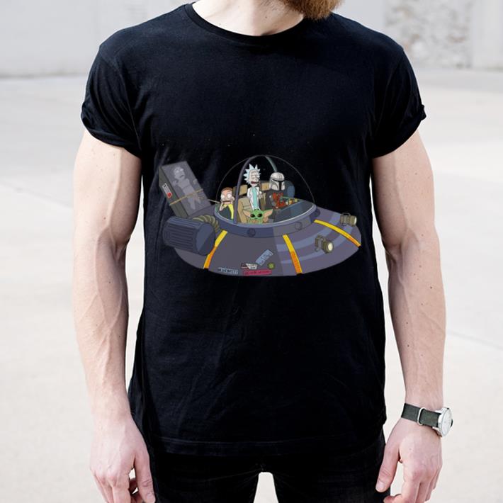 Hot Rick And Morty Mandalorian Baby Yoda Spaceship Space Lovers shirt 4 - Hot Rick And Morty Mandalorian Baby Yoda Spaceship Space Lovers shirt