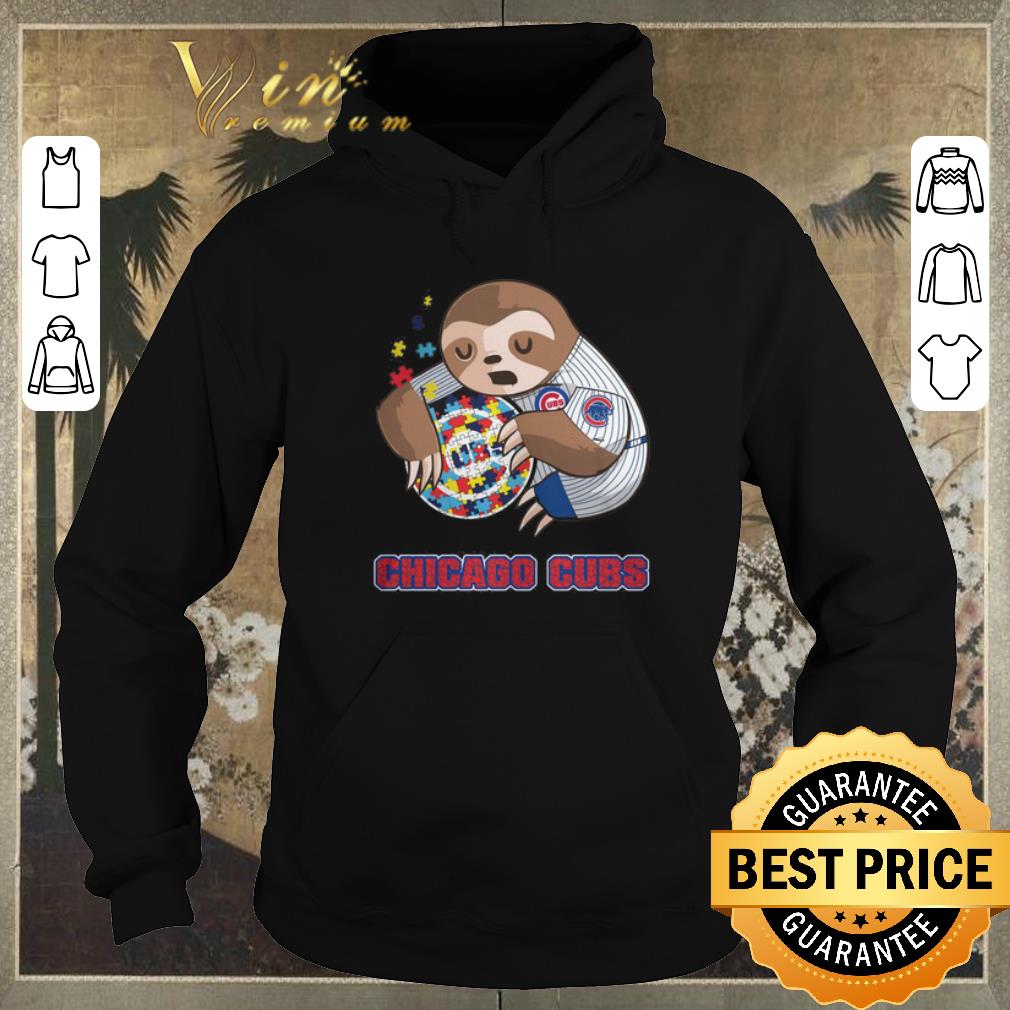 Hot Sloth hug Autism Chicago Cubs shirt sweater 4 - Hot Sloth hug Autism Chicago Cubs shirt sweater