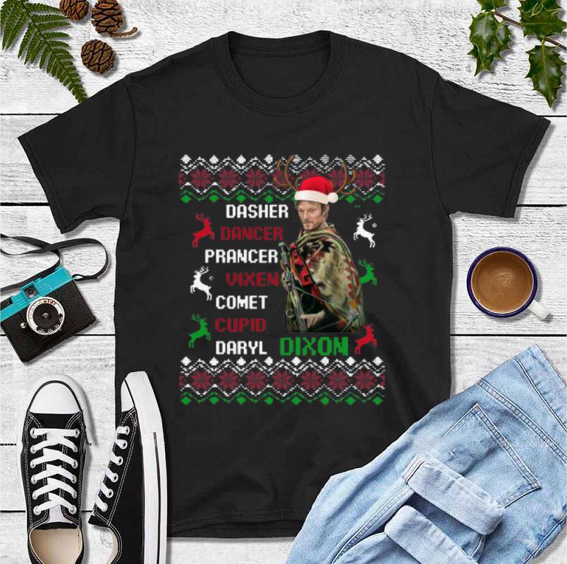 Nice Dasher Dancer Darryl Dixon Walking Dead Ugly Christmas shirt 4 - Nice Dasher Dancer Darryl Dixon Walking Dead Ugly Christmas shirt